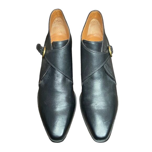 90s Vintage ETIENNE AIGNER Black Whitchy Boots size 8 Narrow - Picture 3 of 7